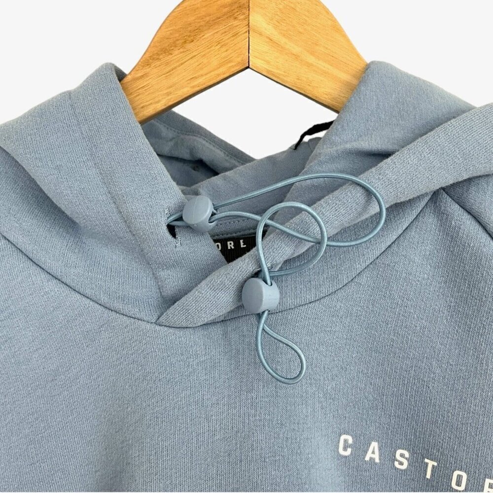 Castore Size XS Hoodie Sweatshirt Baby Blue Pullover Long Sleeve Logo - Picture 4 of 9
